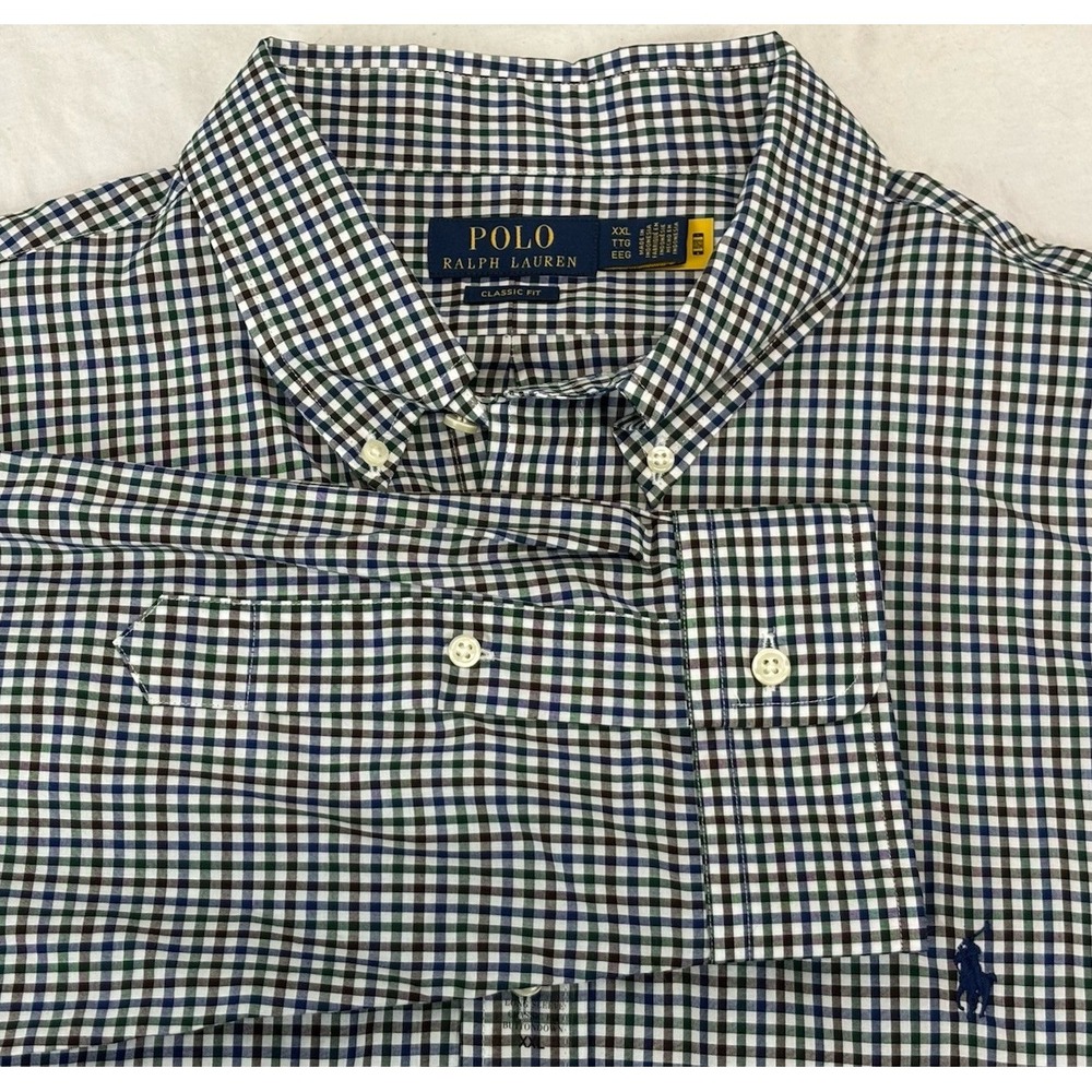 NEW! Polo Ralph Lauren Button Down Shirt Men's XXL 2XL Plaid Classic Fit